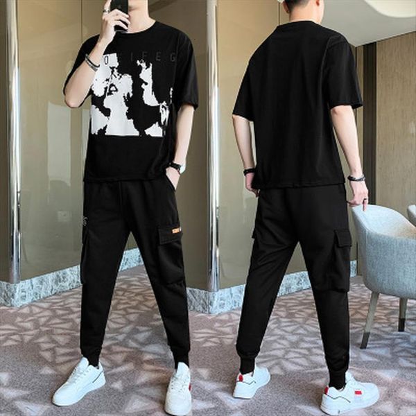 casual summer clothes sportswear mens tracksuit two piece set t shirt brand track clothing male sweatsuit sports suits streetwear, Gray
casual summer clothes sportswear mens tracksuit two piece set t shirt brand track clothing male sweatsuit sports suits streetwear, Gray