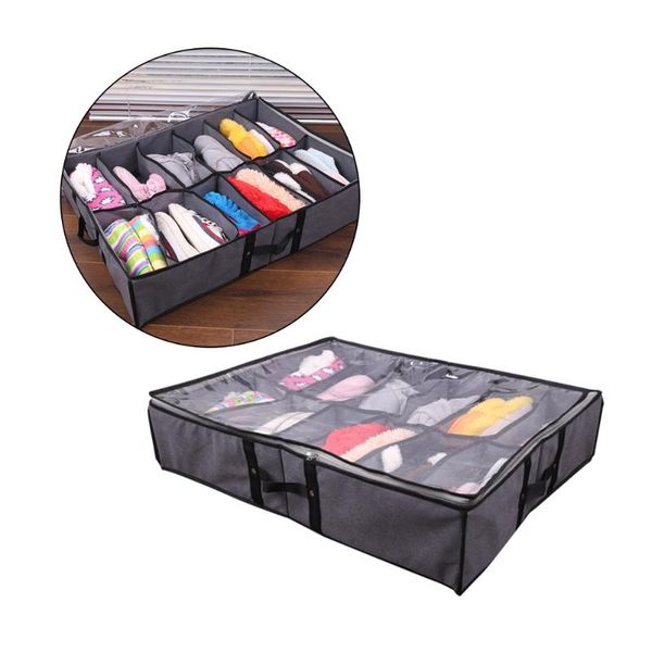 clothing & wardrobe storage foldable under bed organizer home shoes box livingroom container bag sock rangement with ziper clear cover grey
clothing & wardrobe storage foldable under bed organizer home shoes box livingroom container bag sock rangement with ziper clear cover grey