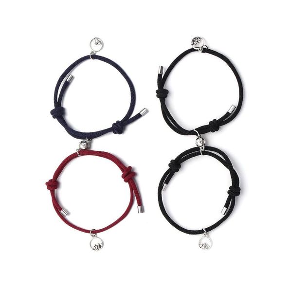 link, chain gift jewelry distance bracelet attract couples bracelets lover friendship rope braided alloy, Black
link, chain gift jewelry distance bracelet attract couples bracelets lover friendship rope braided alloy, Black