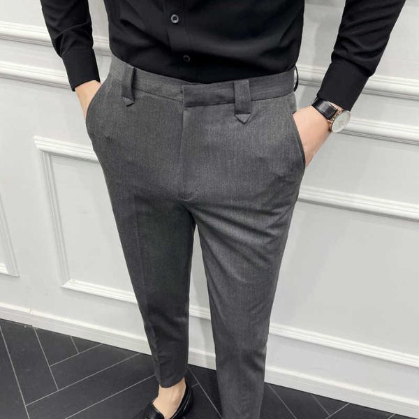 korean slim suit pants men's simplicity straight business dress pants spring summer ankle length casual trousers black gray 42 210527, White;black
korean slim suit pants men's simplicity straight business dress pants spring summer ankle length casual trousers black gray 42 210527, White;black