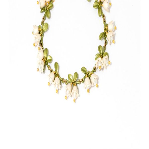 link, chain ornaments freshwater pearl lilies of the valley lily leaves flower goddess temperament melting bracelets, Black
link, chain ornaments freshwater pearl lilies of the valley lily leaves flower goddess temperament melting bracelets, Black