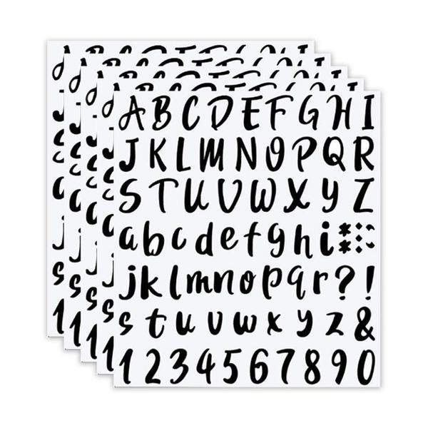 gift wrap 5 sheets water proof sticker 360 pieces alphabets number craft greeting card making supplies mailbox decal
gift wrap 5 sheets water proof sticker 360 pieces alphabets number craft greeting card making supplies mailbox decal