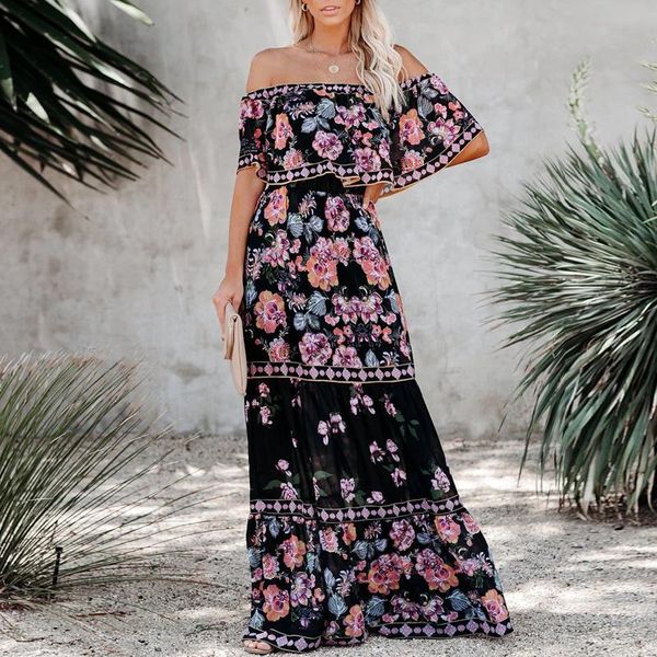 casual dresses boho dress 2021 women off shoulder safflower print long big swing spring summer slash neck ruffles maxi beach, Black;gray
casual dresses boho dress 2021 women off shoulder safflower print long big swing spring summer slash neck ruffles maxi beach, Black;gray