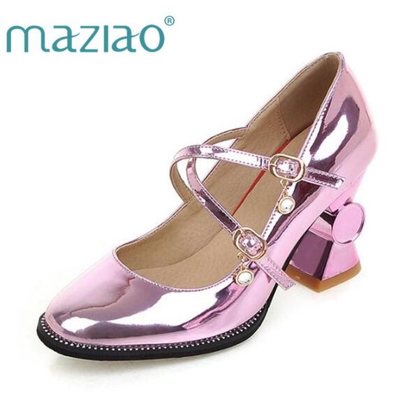 dress shoes maziao 2021 spring mirror women pumps high heels cross tied footwear strange style square toe elegant ladies big size, Black
dress shoes maziao 2021 spring mirror women pumps high heels cross tied footwear strange style square toe elegant ladies big size, Black