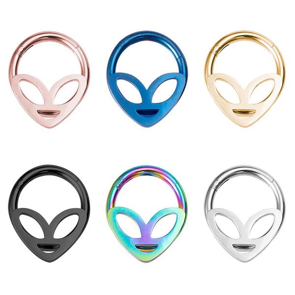 earrings & necklace 1pc alien nose piercing septum ring hinged clicker segment cartilage hoop earring ear eyebrow stud tragus helix body jew, Silver
earrings & necklace 1pc alien nose piercing septum ring hinged clicker segment cartilage hoop earring ear eyebrow stud tragus helix body jew, Silver