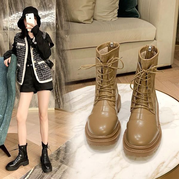 boots british lace up riding women pu leather shoes solid mid-calf bottine femme winter plush square toe knight botas mujer 2021, Black
boots british lace up riding women pu leather shoes solid mid-calf bottine femme winter plush square toe knight botas mujer 2021, Black