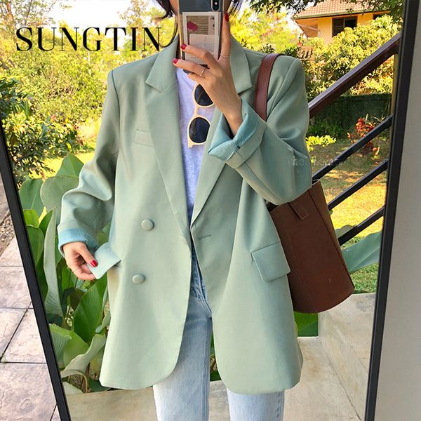 sungtin lady office wear women blazer jacket loose coat korea style vintage elegant outerwear formal suit jackets chic, White;black
sungtin lady office wear women blazer jacket loose coat korea style vintage elegant outerwear formal suit jackets chic, White;black