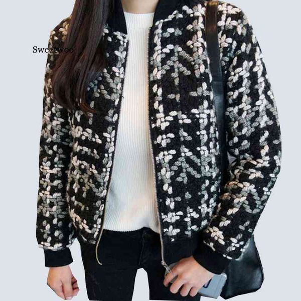 women's wool blend coat, basic plaid et, casual thick coat in spring and winter, Black;brown
women's wool blend coat, basic plaid et, casual thick coat in spring and winter, Black;brown