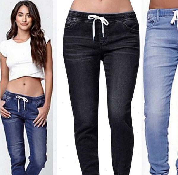 jeans woman high waist jeans autumn elastic plus loose soft comfortable denim casual drawstring plus cropped jeans mujer 2021, Blue
jeans woman high waist jeans autumn elastic plus loose soft comfortable denim casual drawstring plus cropped jeans mujer 2021, Blue