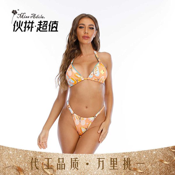 swimsuit 2021 split women's bandage bra bikini can wear fashionable and on both sid 
swimsuit 2021 split women's bandage bra bikini can wear fashionable and on both sid