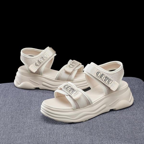 sandals summer women 2021 platform high-heeled female increase all-match casual sport plus size 42, Black
sandals summer women 2021 platform high-heeled female increase all-match casual sport plus size 42, Black