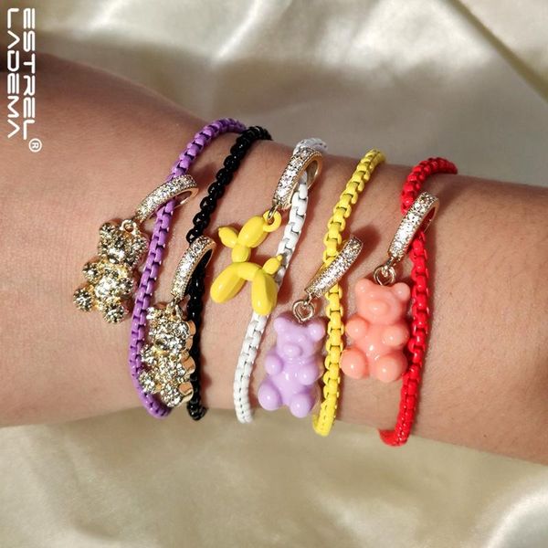 link, chain korean cute candy color zircon gummy bear box bracelets for women girls cartoon poodle balloon dog bracelet jewelry gifts, Black
link, chain korean cute candy color zircon gummy bear box bracelets for women girls cartoon poodle balloon dog bracelet jewelry gifts, Black