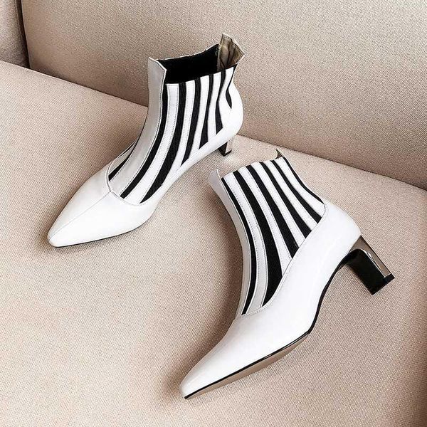 boots high heels shoes women's ankle mixed colors elegant pointed toe zapatos de mujer, Black
boots high heels shoes women's ankle mixed colors elegant pointed toe zapatos de mujer, Black