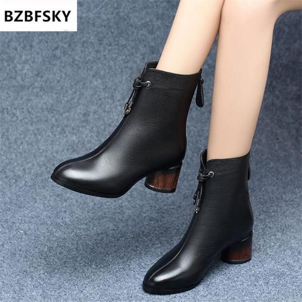 boots bzbfsky leather women's high winter black velvet thick warm shoes med heel ankle size 35-40
boots bzbfsky leather women's high winter black velvet thick warm shoes med heel ankle size 35-40