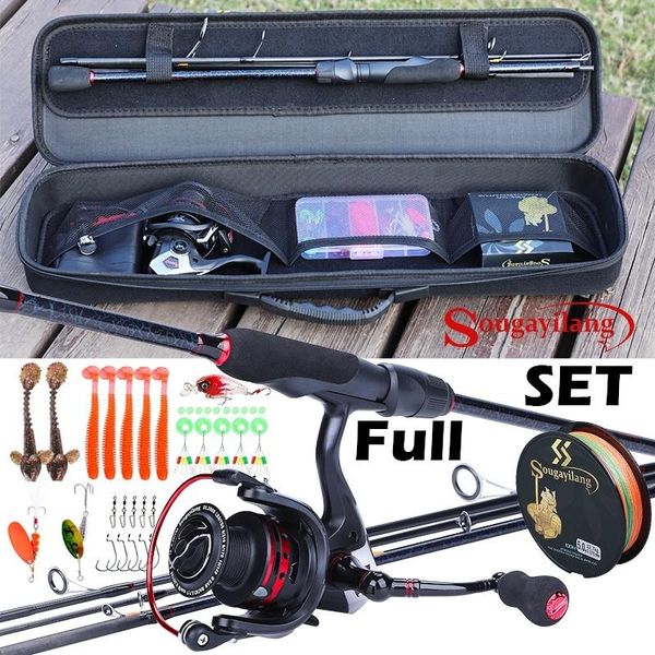 sougayilang 1.8-2.4m portable carbonfishing rod and 13+1bb spinning fishing reel and line bag fishing accessories set
sougayilang 1.8-2.4m portable carbonfishing rod and 13+1bb spinning fishing reel and line bag fishing accessories set