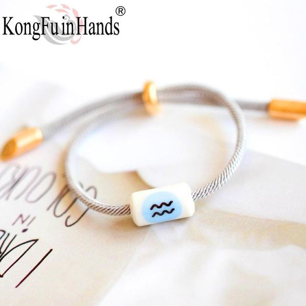 charm bracelets 12 constellations literary small fresh handmade ceramic baking flower couple bracelet fashion jewelry to send girlfriend, Golden;silver
charm bracelets 12 constellations literary small fresh handmade ceramic baking flower couple bracelet fashion jewelry to send girlfriend, Golden;silver