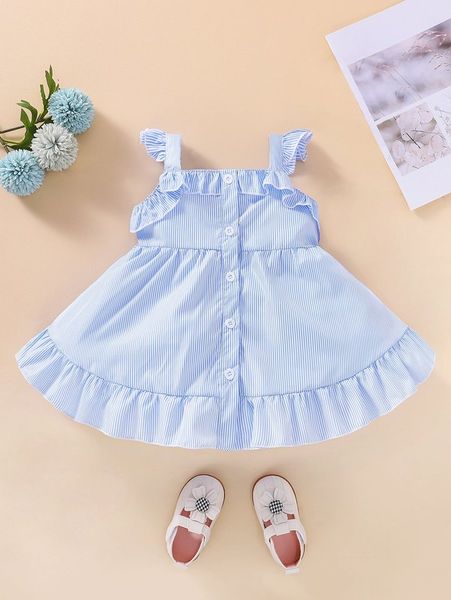 baby striped ruffle trim dress she, Red;yellow
baby striped ruffle trim dress she, Red;yellow