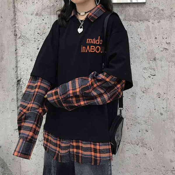 women hoodie deeptown kawaii hoodies korean style long sleeve pullover plaid sweatshirt 2021 oversized streetwear kpop tracksuit female, Black
women hoodie deeptown kawaii hoodies korean style long sleeve pullover plaid sweatshirt 2021 oversized streetwear kpop tracksuit female, Black