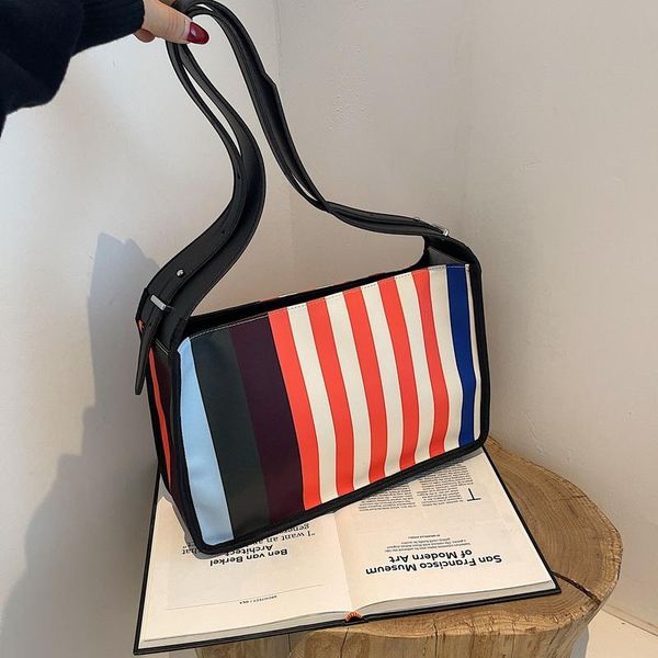 evening bags fashion color stripes pu leather shoulder bag female 2021 trends brand travel simple crossbody for women big handbags 7652
evening bags fashion color stripes pu leather shoulder bag female 2021 trends brand travel simple crossbody for women big handbags 7652
