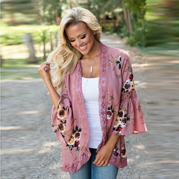 women's blouses & shirts weweya size 3xl seven quarter sleeve cardigan women hollow ruffle chiffon printed lace crochet shirt, White
women's blouses & shirts weweya size 3xl seven quarter sleeve cardigan women hollow ruffle chiffon printed lace crochet shirt, White