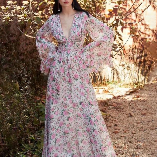 casual dresses donsignet floral flare sleeve long 2021 summer v-neck high waist chiffon swing print full for women, Black;gray
casual dresses donsignet floral flare sleeve long 2021 summer v-neck high waist chiffon swing print full for women, Black;gray