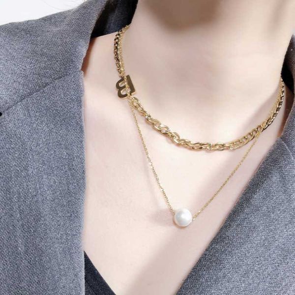 chains 316l stainless steel alphabet pearls pendant charm double layer thick chain choker necklace for women fashion fine jewelry an729, Silver
chains 316l stainless steel alphabet pearls pendant charm double layer thick chain choker necklace for women fashion fine jewelry an729, Silver