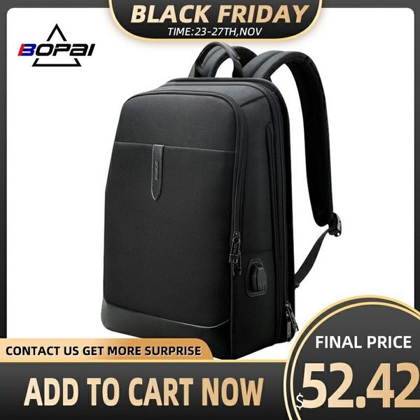 backpack bopai men 15.6 inch lapbackpacks with usb anti-theft fashion expandable male mochila school bags travel rucksack
backpack bopai men 15.6 inch lapbackpacks with usb anti-theft fashion expandable male mochila school bags travel rucksack