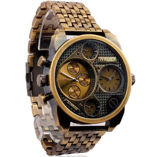 oulm steel belt japanese quartz watch men's hip hop sports, Slivery;brown
oulm steel belt japanese quartz watch men's hip hop sports, Slivery;brown