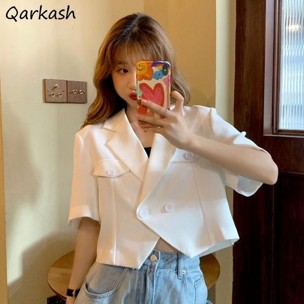 women's suits & blazers irregular design short sleeve women white korean style chic all-match temperament fashion summer streetwear cro, White;black
women's suits & blazers irregular design short sleeve women white korean style chic all-match temperament fashion summer streetwear cro, White;black