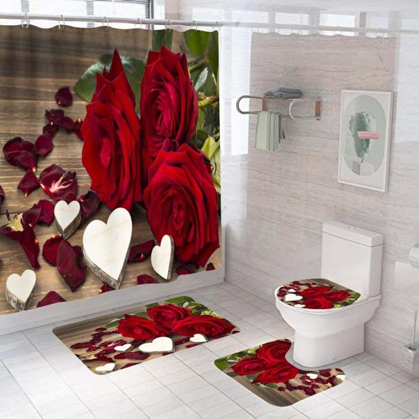 shower curtains red rose flowers love bathroom curtain bath sets toilet cover mat non-slip washroom rug set modern 180x180cm
shower curtains red rose flowers love bathroom curtain bath sets toilet cover mat non-slip washroom rug set modern 180x180cm