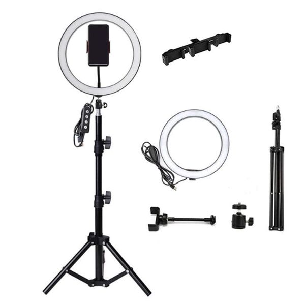 10 inch led ring light mobile phone live support ring shape fill light aluminum alloy tripod multi-function bracket
10 inch led ring light mobile phone live support ring shape fill light aluminum alloy tripod multi-function bracket