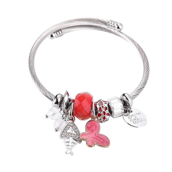 bangle stylish simple butterfly fish bone exquisite diy charms beaded bracelets bangles for sale, Black
bangle stylish simple butterfly fish bone exquisite diy charms beaded bracelets bangles for sale, Black