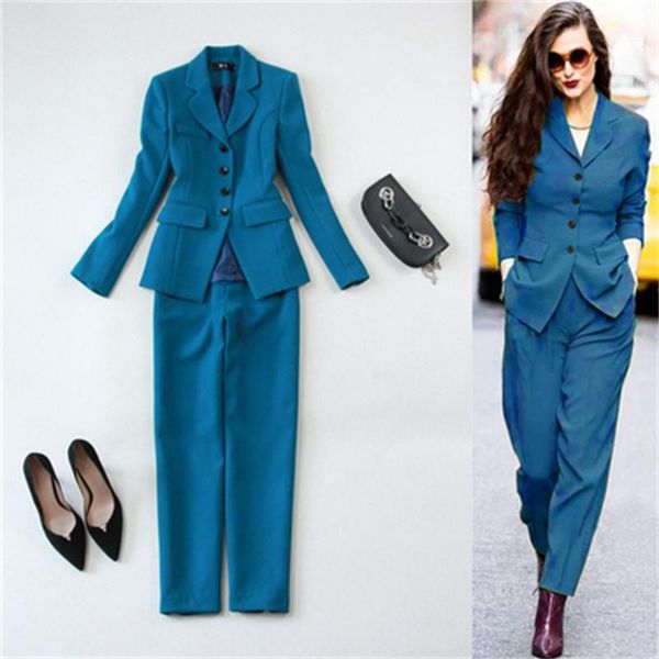 women's two piece pants fashion suit two-piece set autumn winter slim + office attire women elegance suits, White
women's two piece pants fashion suit two-piece set autumn winter slim + office attire women elegance suits, White