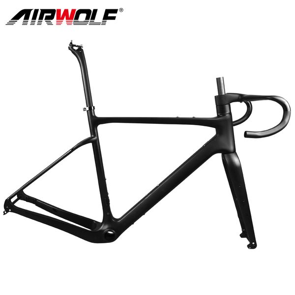 airwolf carbon fiber gravel bike frame 700*42c cyclocross bikes frames fork seatpost bicycle frameset bb386 49/52/54/56/58cm fit di2&mechani
airwolf carbon fiber gravel bike frame 700*42c cyclocross bikes frames fork seatpost bicycle frameset bb386 49/52/54/56/58cm fit di2&mechani