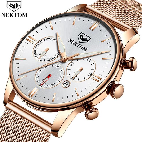 wristwatches 2021 watches men nektom chronograph sports waterproof full steel quartz men's watch relogio masculino, Slivery;brown
wristwatches 2021 watches men nektom chronograph sports waterproof full steel quartz men's watch relogio masculino, Slivery;brown