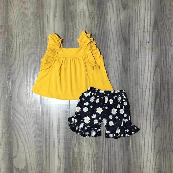 summer baby girls solid mustard shirt daisy print shorts kids cotton boutique outfit, White
summer baby girls solid mustard shirt daisy print shorts kids cotton boutique outfit, White