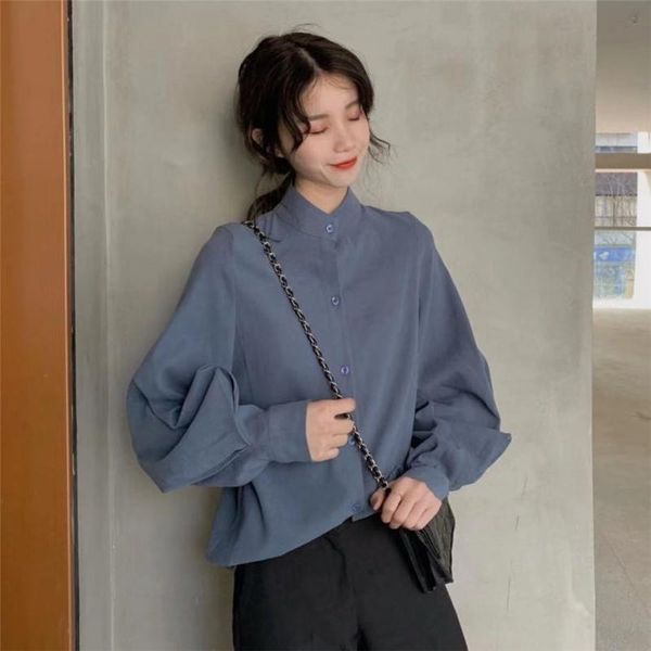 women's blouses & shirts long sleeve stand sweet fashion brand clothing temperament blouse spring autumn modis, White
women's blouses & shirts long sleeve stand sweet fashion brand clothing temperament blouse spring autumn modis, White