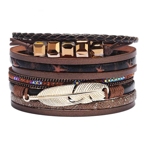 qinuo jewelry 2021 new women's fashion alloy feather multicolor bracelet, Golden;silver
qinuo jewelry 2021 new women's fashion alloy feather multicolor bracelet, Golden;silver