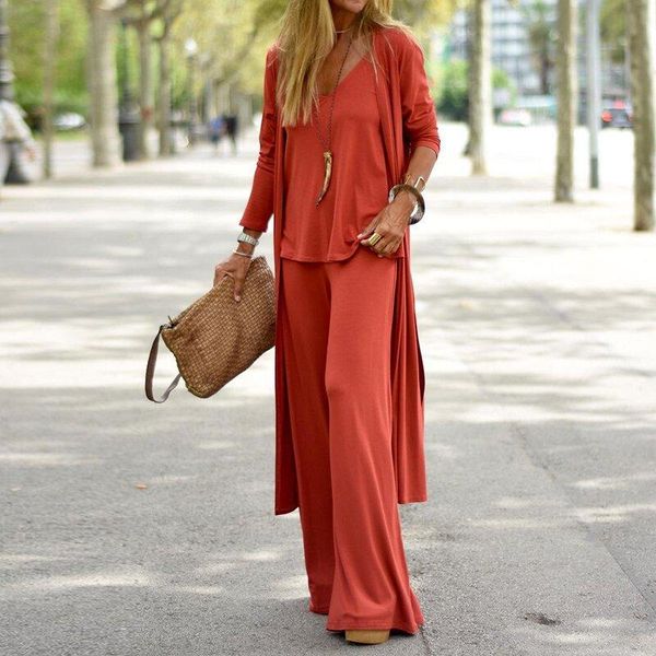 women's two piece pants solid loose spring autumn casual three set women's office v-neck matching suit female straight streetwear 3, White
women's two piece pants solid loose spring autumn casual three set women's office v-neck matching suit female straight streetwear 3, White