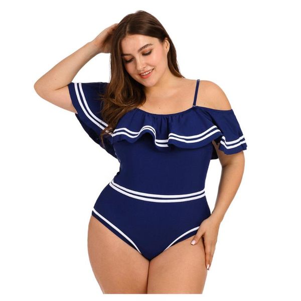 fashion new summer women's stripe print layered ruffle vest set one piece lotus leaf word shoulder seaside swimsuit plus size
fashion new summer women's stripe print layered ruffle vest set one piece lotus leaf word shoulder seaside swimsuit plus size