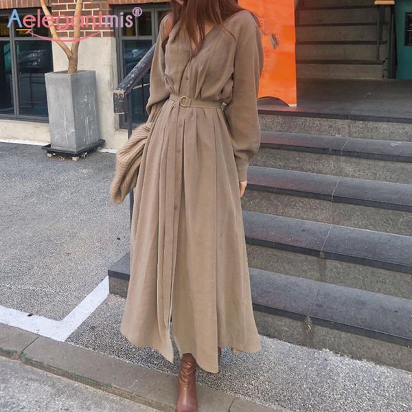 casual dresses aelegantmis elegant vneck lace up long dress women vintage loose a line single breasted solid chic korean party vestidos, Black;gray
casual dresses aelegantmis elegant vneck lace up long dress women vintage loose a line single breasted solid chic korean party vestidos, Black;gray