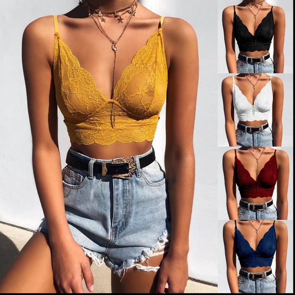 low cut v neck bra summer women camis see through mesh lace jacquard casual cropped ladies spaghetti strap tank, White
low cut v neck bra summer women camis see through mesh lace jacquard casual cropped ladies spaghetti strap tank, White