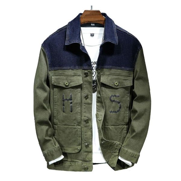 men's jackets mcikkny men cargo casual jacket outwear multi pockets letter printed trucker jeans coats streetwear patchwork, Black;brown
men's jackets mcikkny men cargo casual jacket outwear multi pockets letter printed trucker jeans coats streetwear patchwork, Black;brown