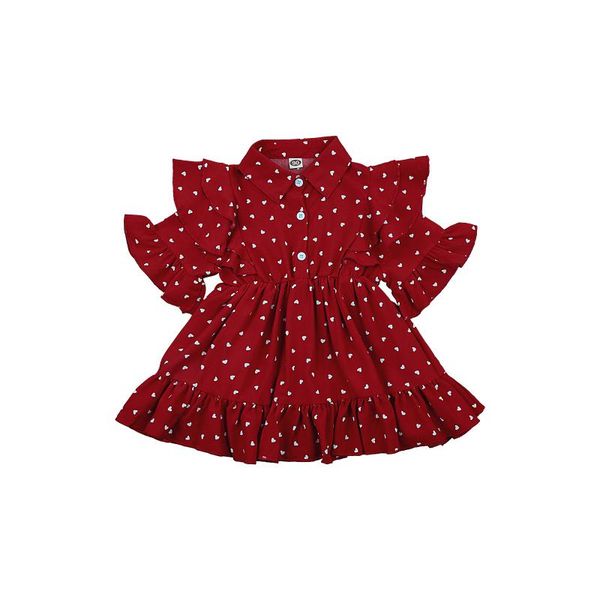 lovely kids girls dress love heart print short sleeve single breasted knee length a-line dress 2-6years, Red;yellow
lovely kids girls dress love heart print short sleeve single breasted knee length a-line dress 2-6years, Red;yellow