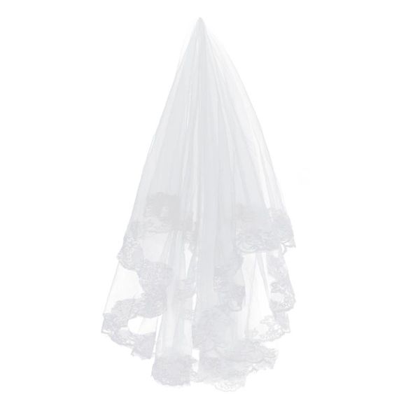 bridal veils fashion 2.6m long one-tier embroidery lace edge decor wedding veil mantilla (ivory), Black
bridal veils fashion 2.6m long one-tier embroidery lace edge decor wedding veil mantilla (ivory), Black