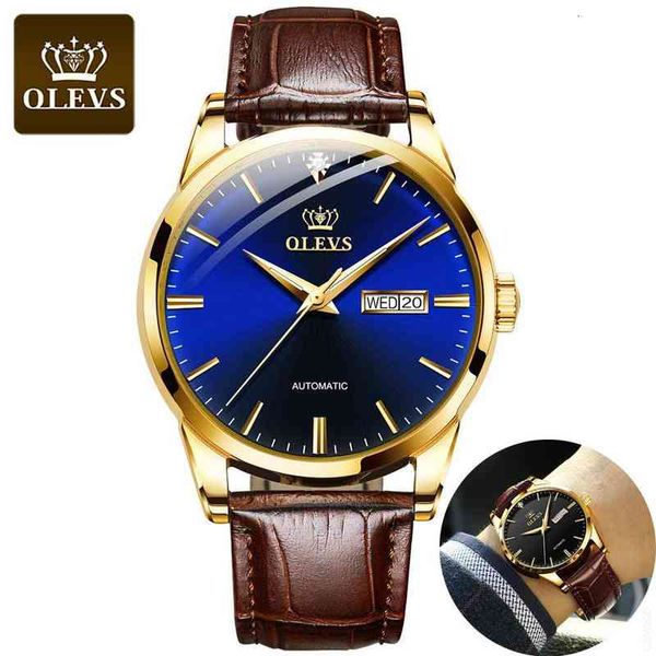 new automatic watches men olevs classic mechanical leather luxury date case waterproof clock man, Slivery;brown
new automatic watches men olevs classic mechanical leather luxury date case waterproof clock man, Slivery;brown
