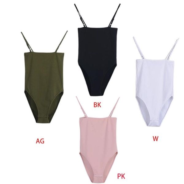 women's swimwear women spaghetti strap camisole bodysuit off shoulder sleeveless basic leotard simple solid color bodycon jumpsuit, White;black
women's swimwear women spaghetti strap camisole bodysuit off shoulder sleeveless basic leotard simple solid color bodycon jumpsuit, White;black