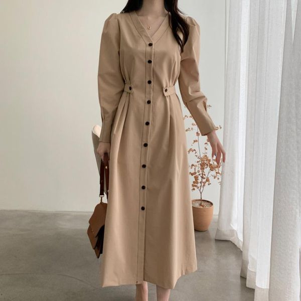 casual dresses 2021 women spring autumn shirt elegant lady vintage puff sleeve fashionable pleated long, Black;gray
casual dresses 2021 women spring autumn shirt elegant lady vintage puff sleeve fashionable pleated long, Black;gray