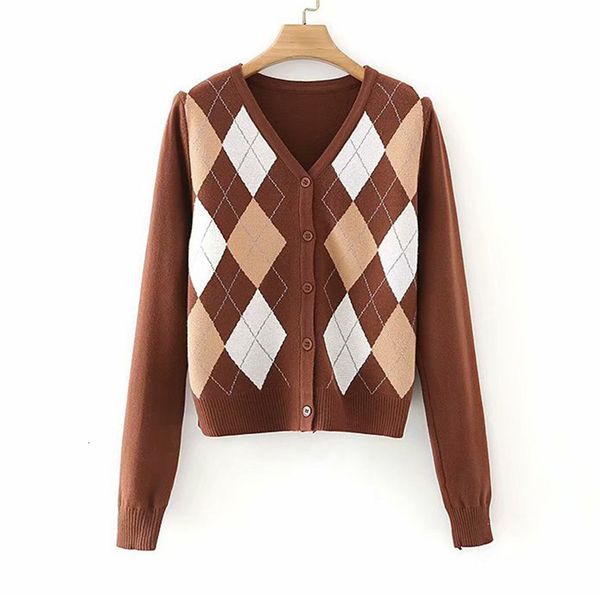 new vintage v-neck rhombus long sleeve women sweater 2021 spring short knitted cardigan sweaters womes england style a1p0, White;black
new vintage v-neck rhombus long sleeve women sweater 2021 spring short knitted cardigan sweaters womes england style a1p0, White;black