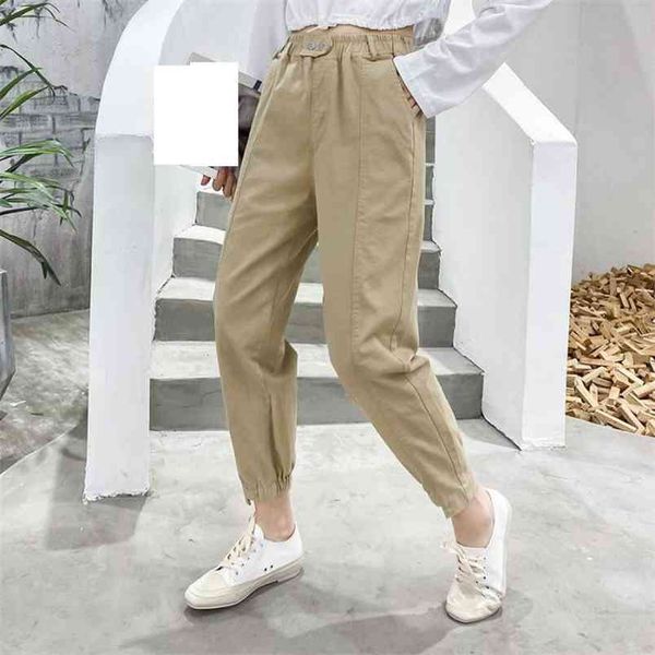 autumn&winter korean women high waist simple solid elastic harem pants loose casual nine-point 210527, Black;white
autumn&winter korean women high waist simple solid elastic harem pants loose casual nine-point 210527, Black;white